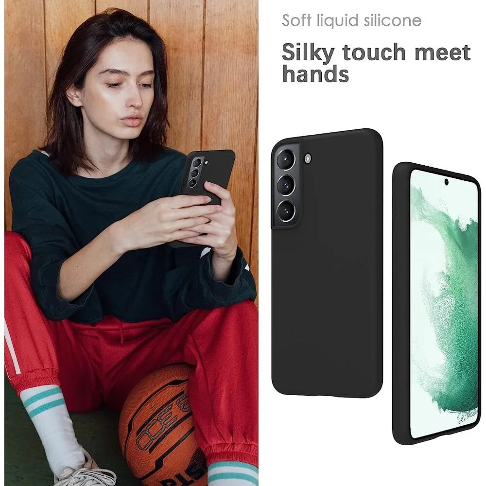 Black Silicone Case for Google Pixel 6 Pro - Slim Durable Shockproof Cover